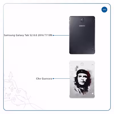 برچسب پوششی ماهوت مدل Che-Guevara مناسب برای تبلت سامسونگ Galaxy Tab S2 8.0 2016 T719N