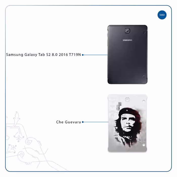برچسب پوششی ماهوت مدل Che-Guevara مناسب برای تبلت سامسونگ Galaxy Tab S2 8.0 2016 T719N