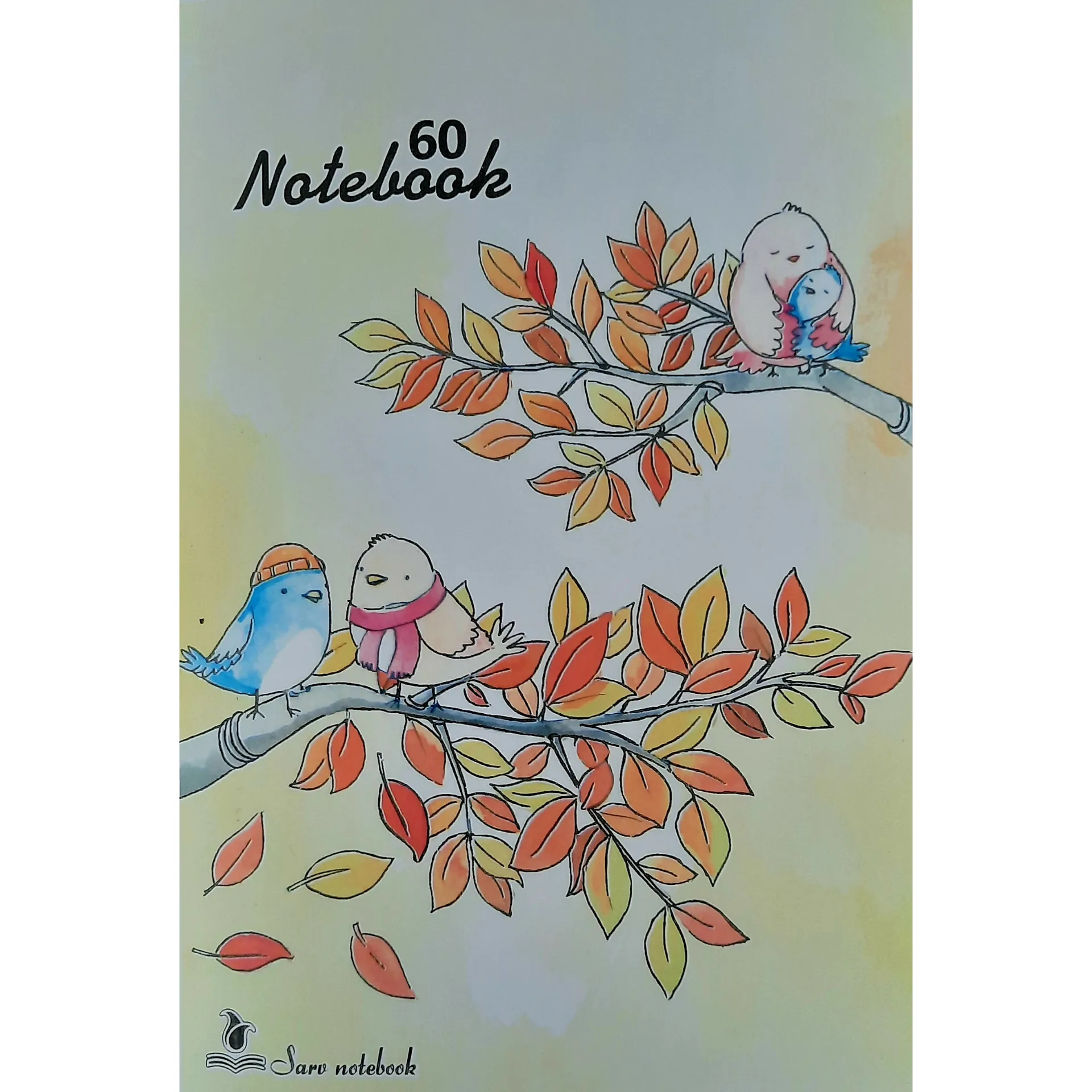 دفتر مشق 60 برگ سرو مدل گنجشکی