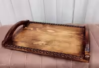 سینی چوبی مستطیلی دسته دار | hesamwood