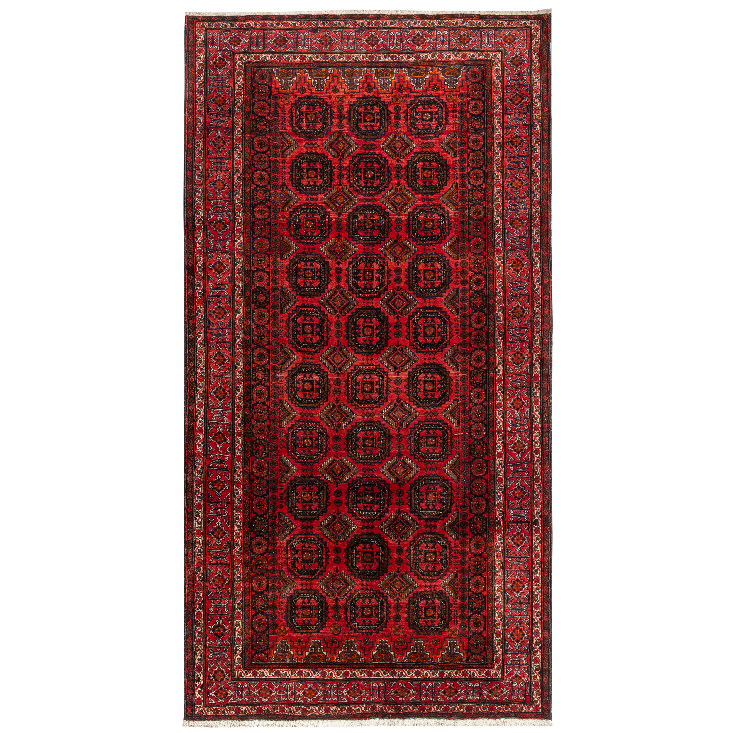 فرش دستبافت سه و نیم متری مدل نقشه بلوج کد 23.1361