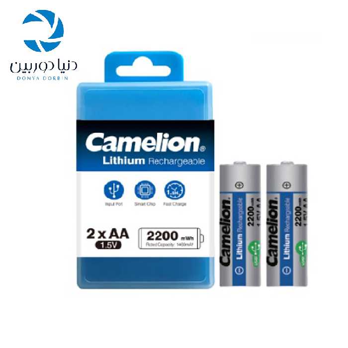 باتری‌های قلم قابل شارژ مدل Camelion USB C  AAA 1.5V 2200mWh