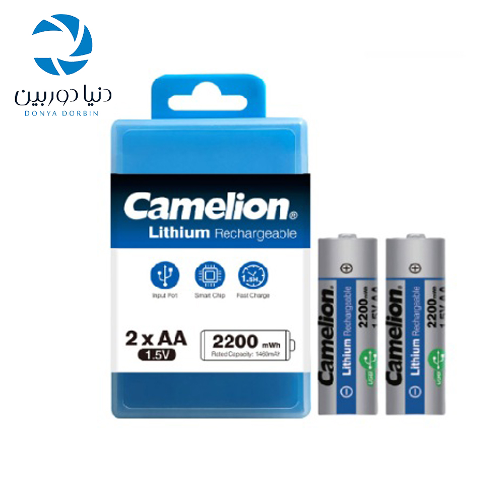 باتری‌های قلم قابل شارژ مدل Camelion USB C  AAA 1.5V 2200mWh