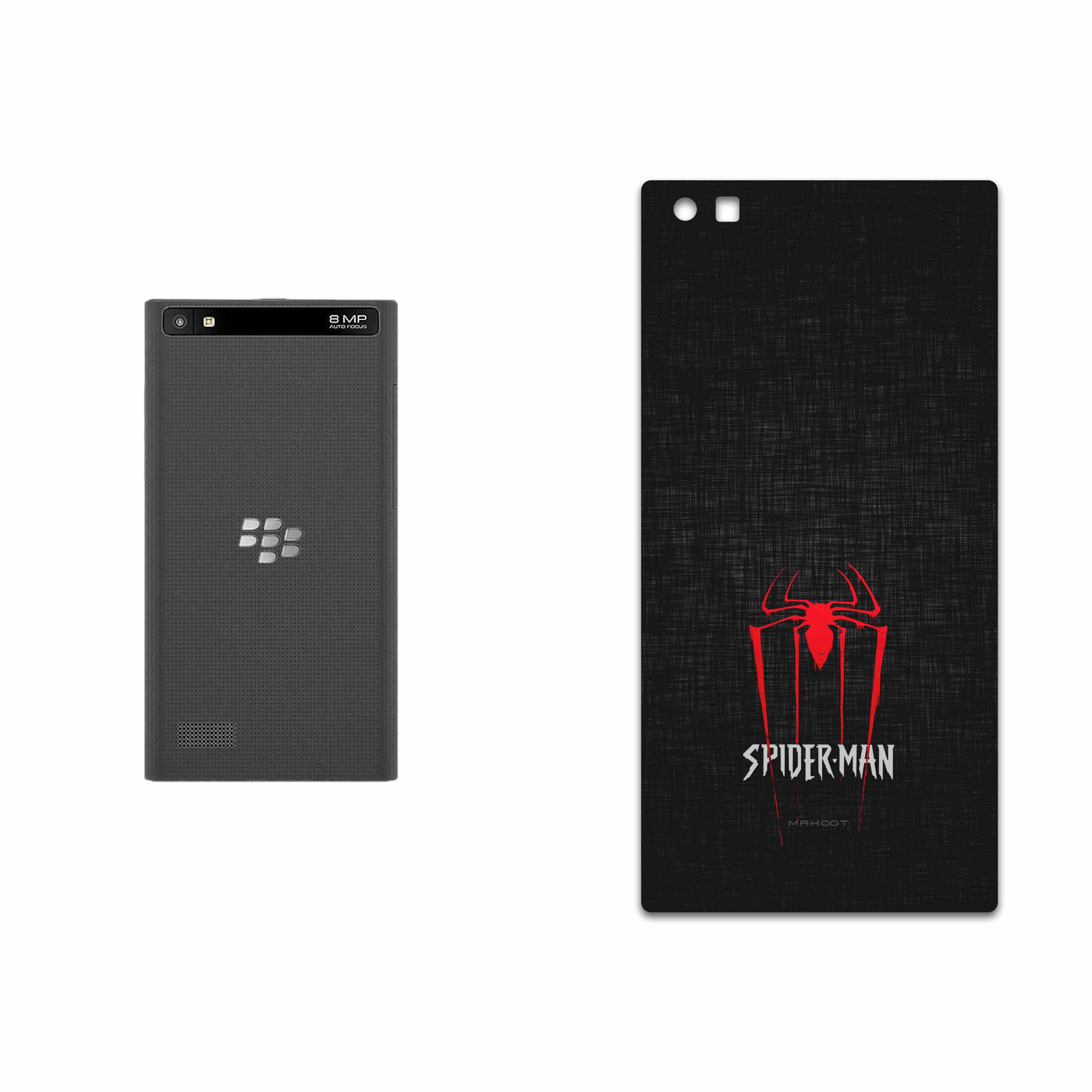 برچسب پوششی ماهوت مدل Spider-Man مناسب برای گوشی موبایل بلک بری Leap