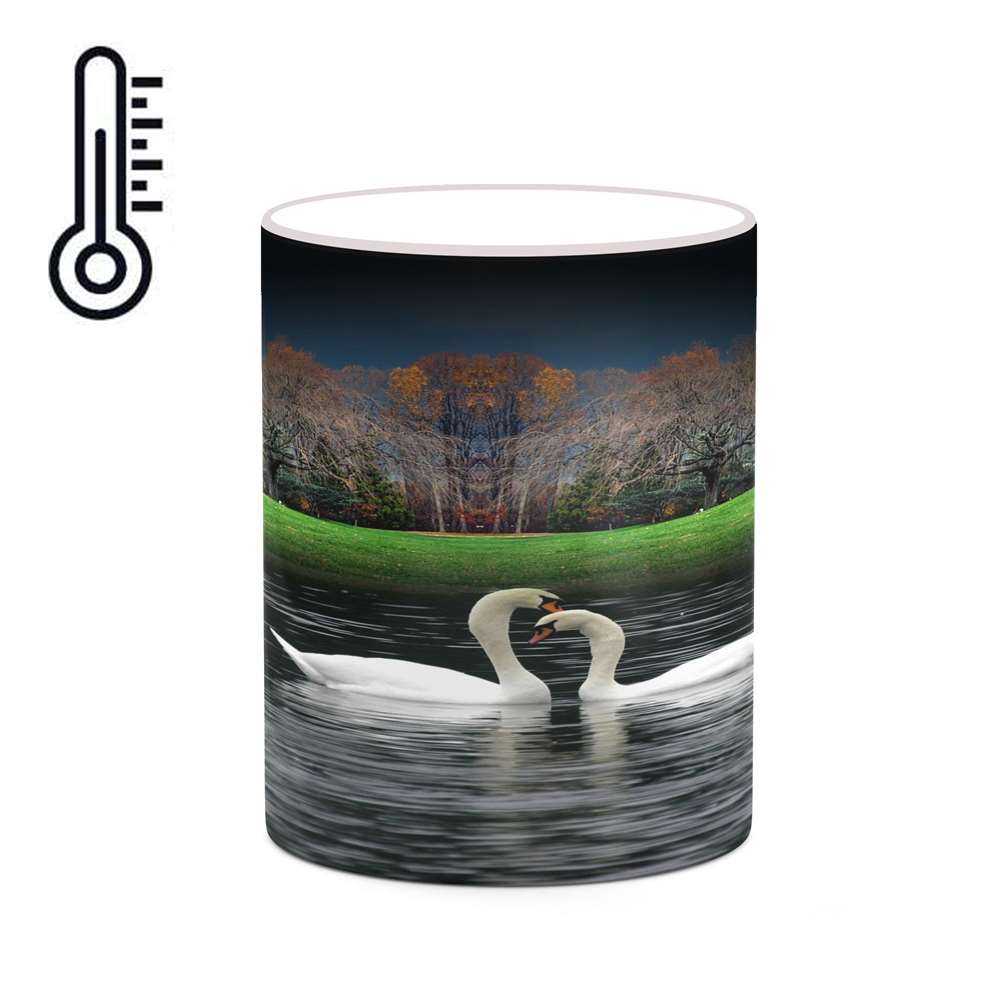 ماگ حرارتی کاکتی طرح قو مدل mgh18272