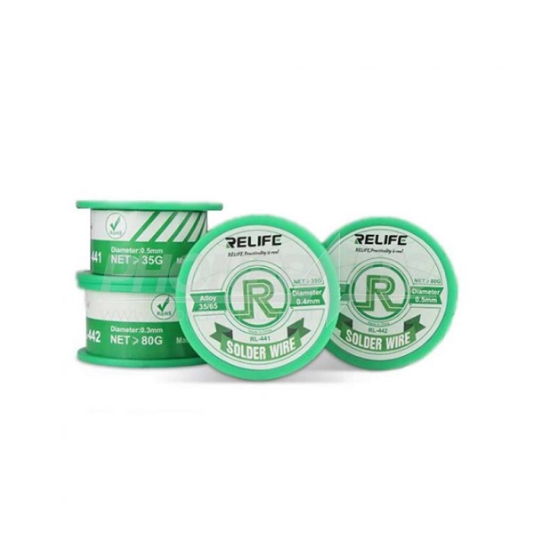 سیم لحیم 0.3 میلیمتری ریلایف مدل گرم Relife RL-442 80 GM
