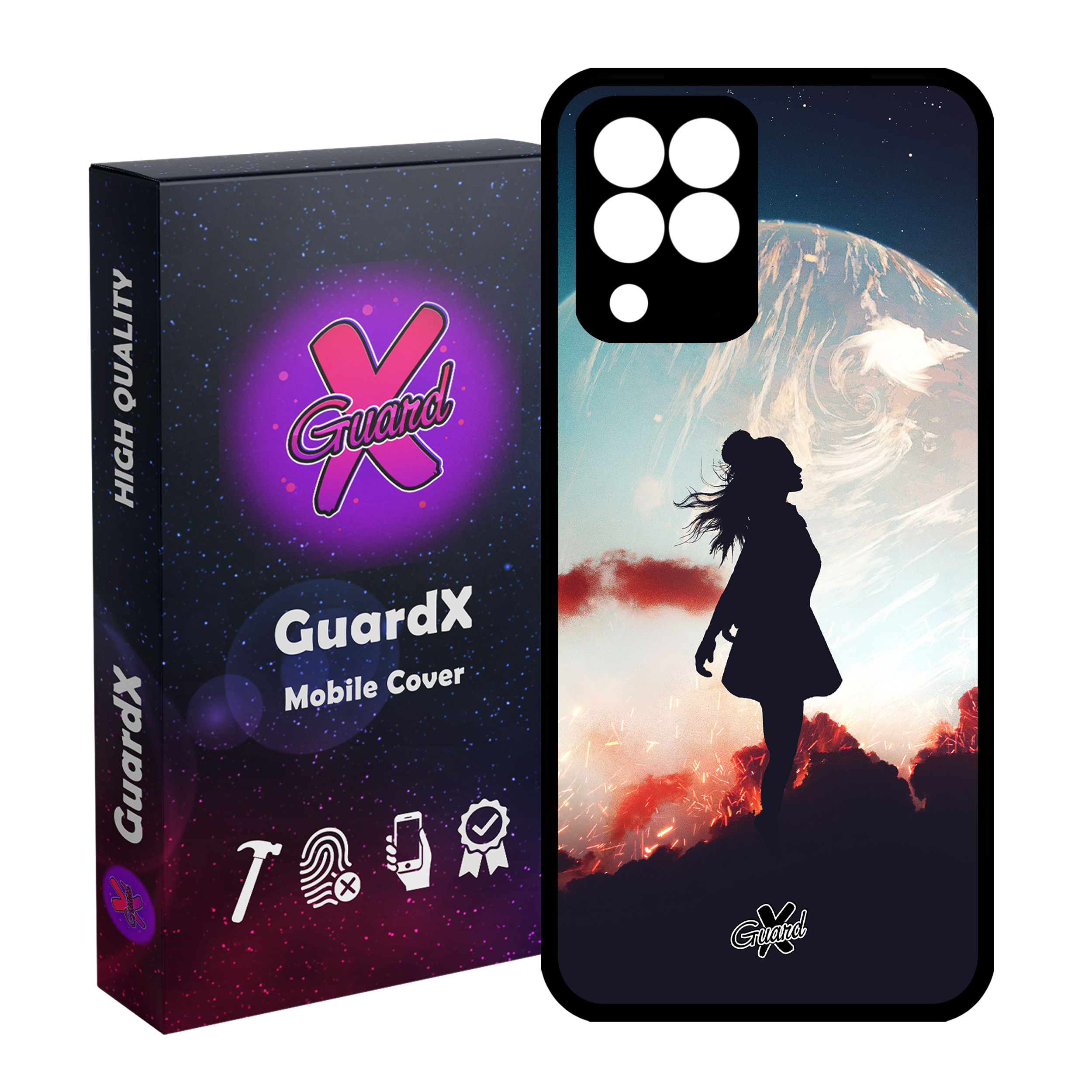 کاور گارد ایکس طرح دختر مدل Glass10195 مناسب برای گوشی موبایل سامسونگ Galaxy M33/M33 5G