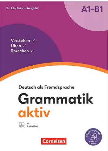 Deutsch als Fremdsprache Grammatik aktiv A1- B1 (رنگی)