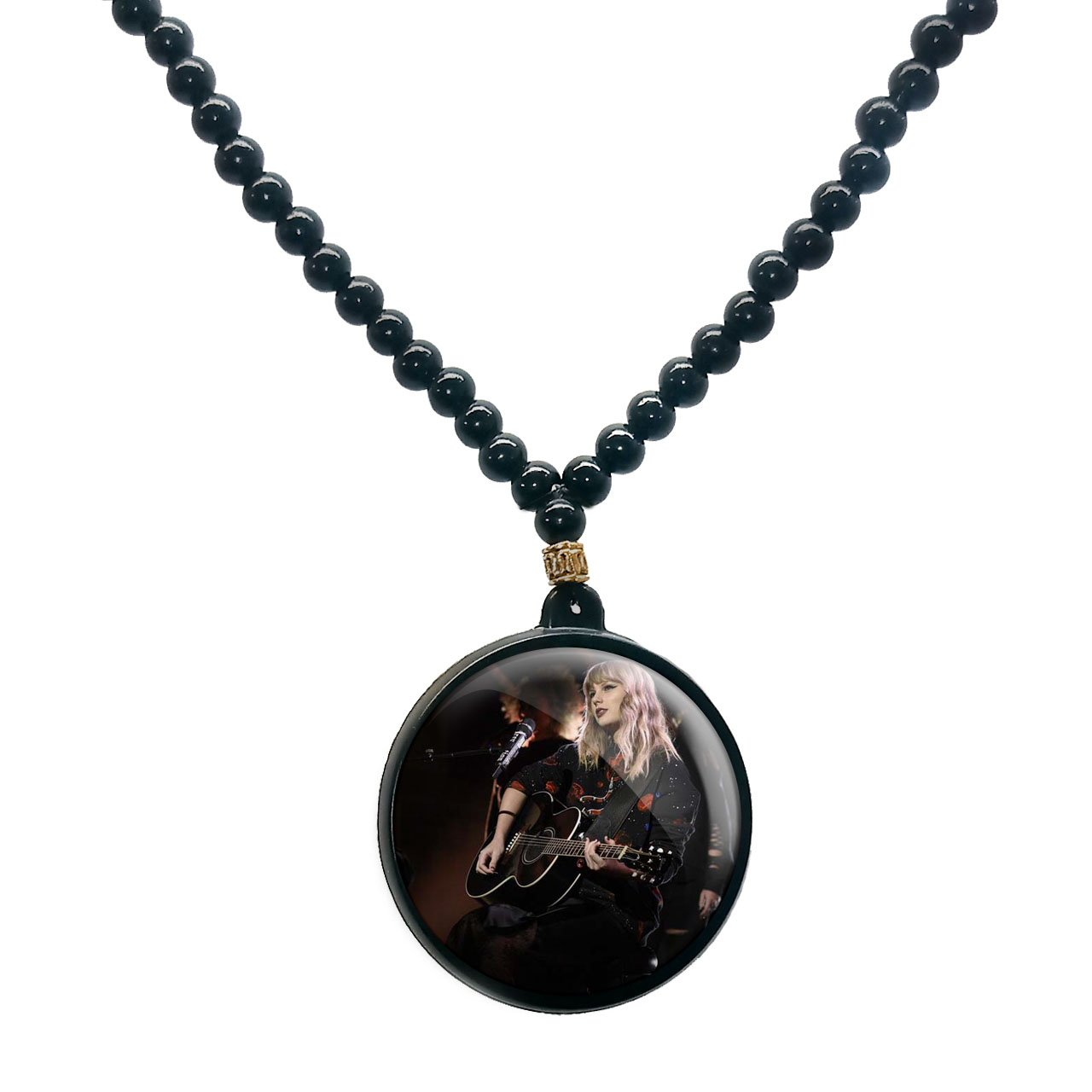 گردنبند پرمانه طرح تیلور سویفت کد pmd.2857 مدل دو طرفه