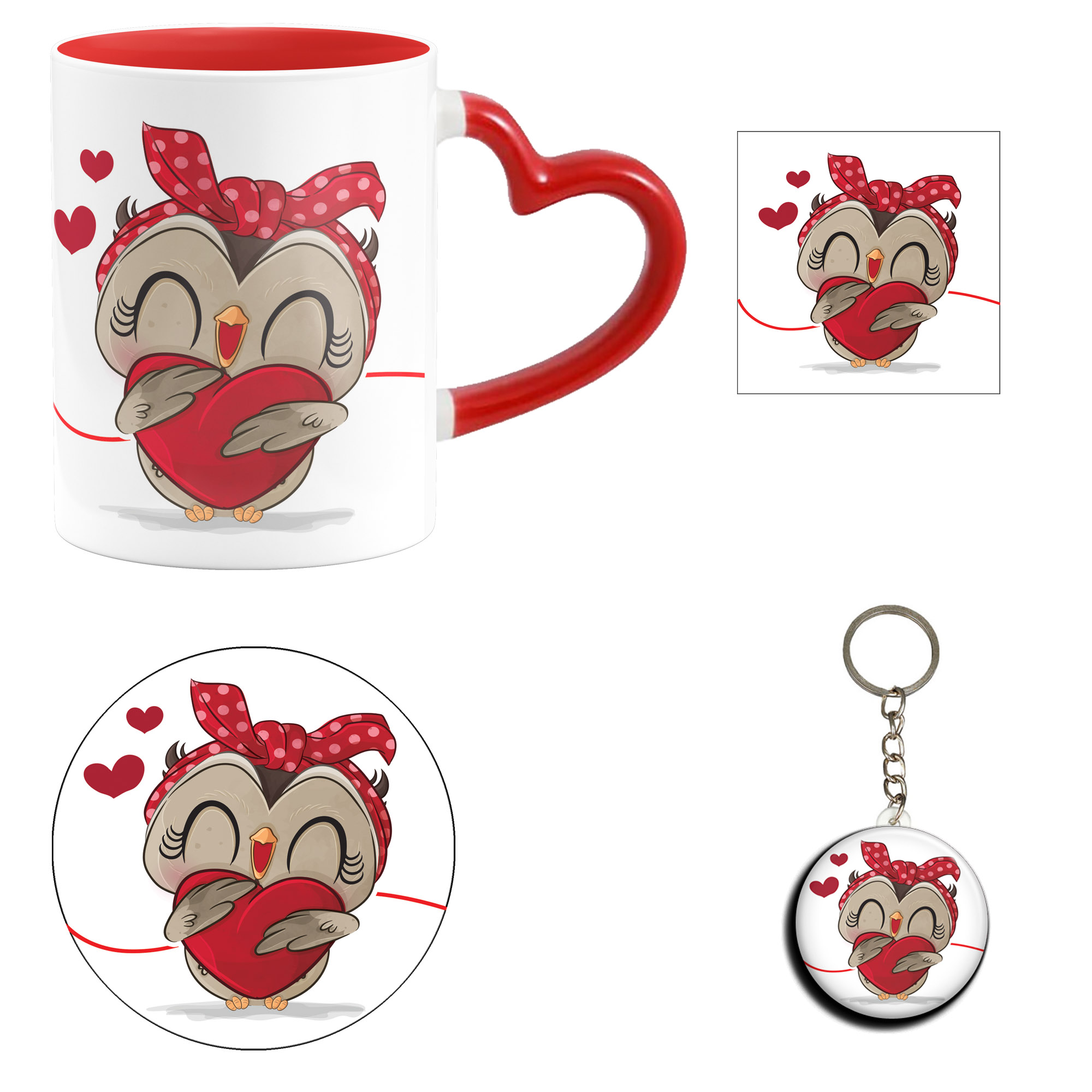 ست هدیه ماگ مدل روز عشق طرح عاشقانه کد M148