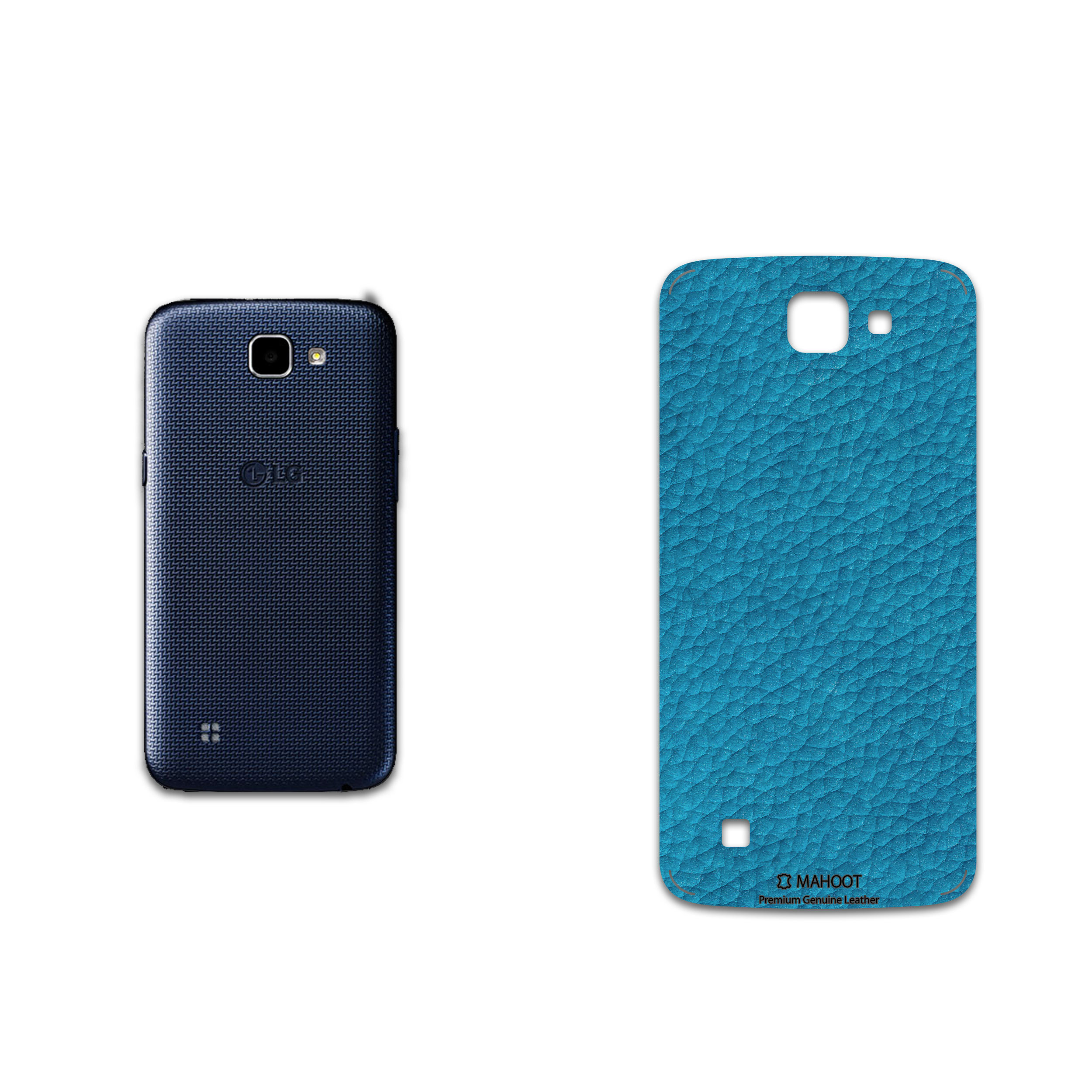 برچسب پوششی ماهوت مدل Blue-Leather مناسب برای گوشی موبایل ال جی K4
