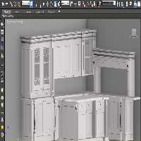 فایل سه بعدی کابینت آشپزخانه