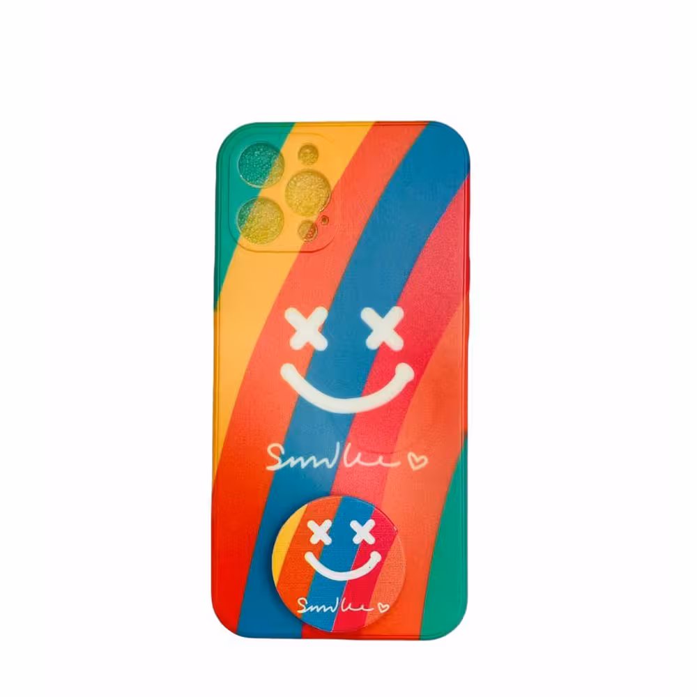 کاور طرح پیکسل مدل color88 مناسب برای گوشی موبایل اپل IPHONE 12 PRO MAX به همراه پاپ سوکت