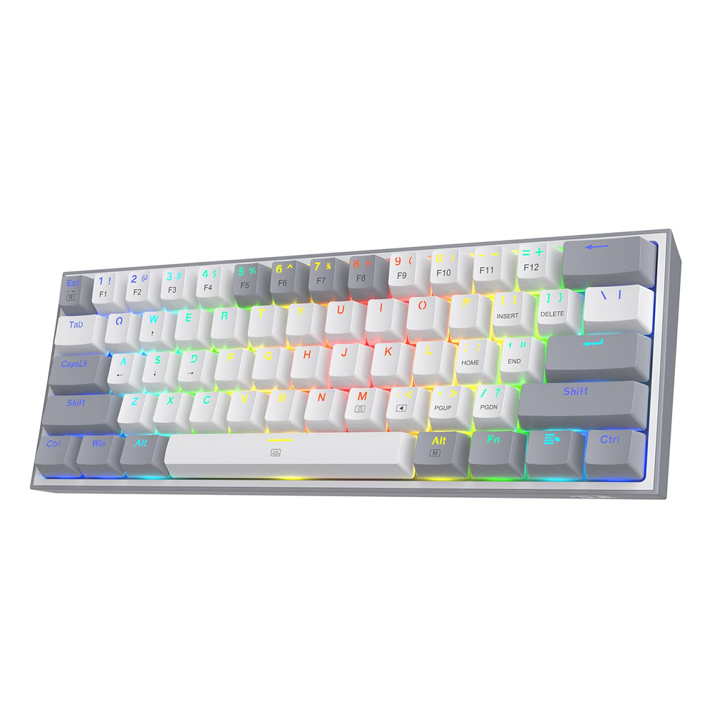 کیبورد گیمینگ ردراگون Redragon FIZZ K617 White Gray Red Switch