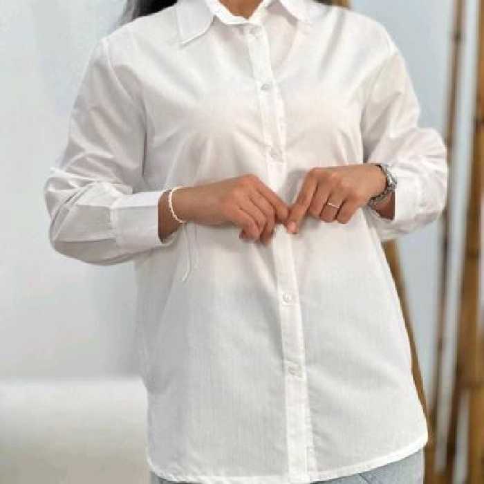 شومیز سفید زنانه مدل بیسیک