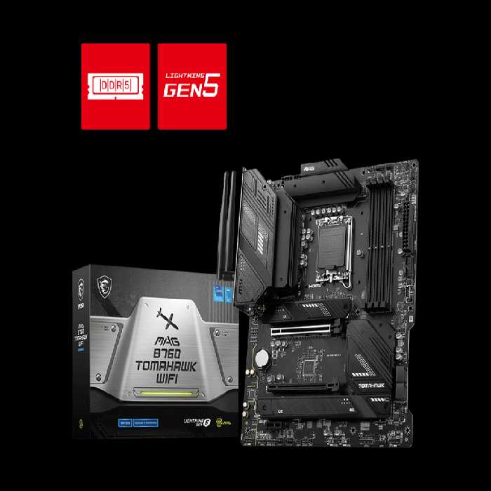 مادربرد ام اس آی مدل MSI B760 TOMAHAWK WIFI D5   گارانتی اصلی