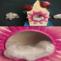 بکگراند عکاسی نوزاد طرح خانه | گرافیک با طعم تربچه