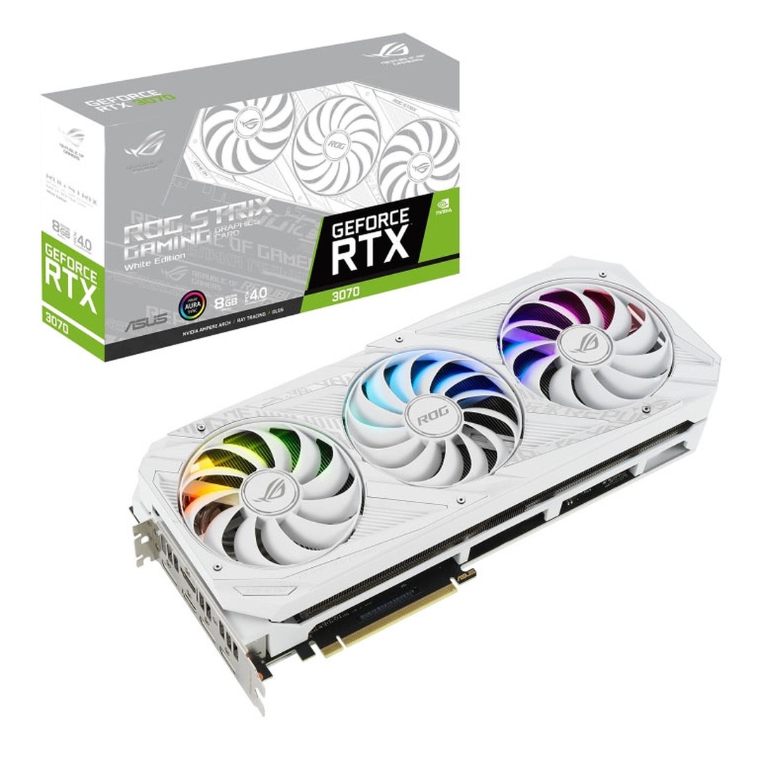 مشخصات، قیمت و خرید کارت گرافیک ایسوس مدل ASUS ROG Strix RTX 3070 8G GAMING WE (None LHR)