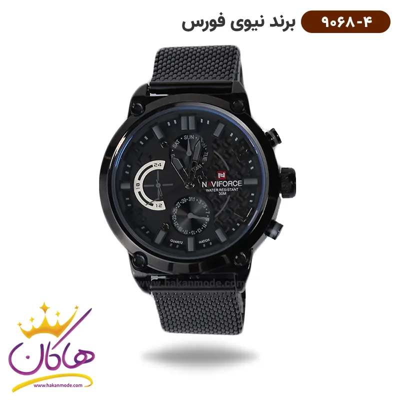 ساعت مچی عقربه ای مردانه نیوی فورس فول دیت NF9068-04