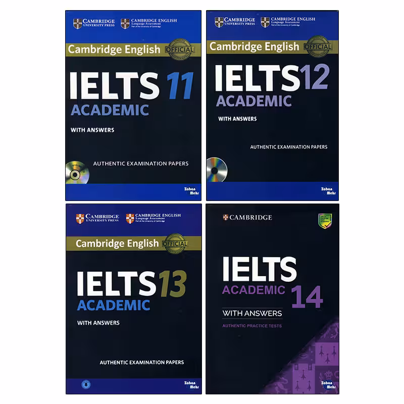 کتاب Cambridge English IELTS Academic اثر جمعی از نویسندگان انتشارات زبان مهر جلد 11 تا 14 