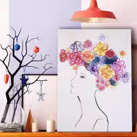 تابلو شاسی گالری استاربوی طرح گل مدل Amazing 730 | دنیای قاب
