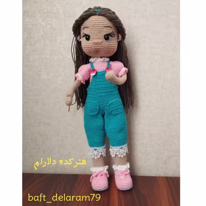 عروسک بافتنی دختر لینا خانوم