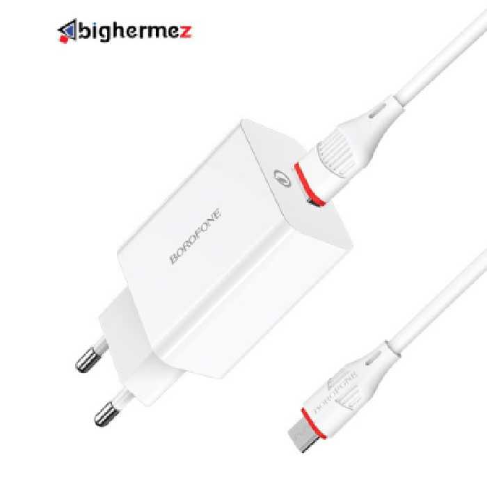 شارژر دیواری بهمراه کابل شارژ میکرو یو اس بی بروفون مدل BA21A