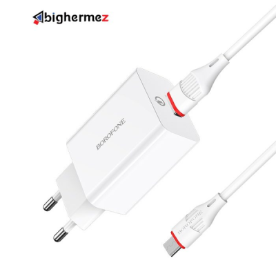 شارژر دیواری بهمراه کابل شارژ میکرو یو اس بی بروفون مدل BA21A