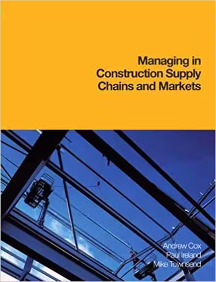 󾕇 دانلود کتاب Managing In Construction Supply Chains And Markets, 2006 - دانلود کتاب های دانشگاهی
