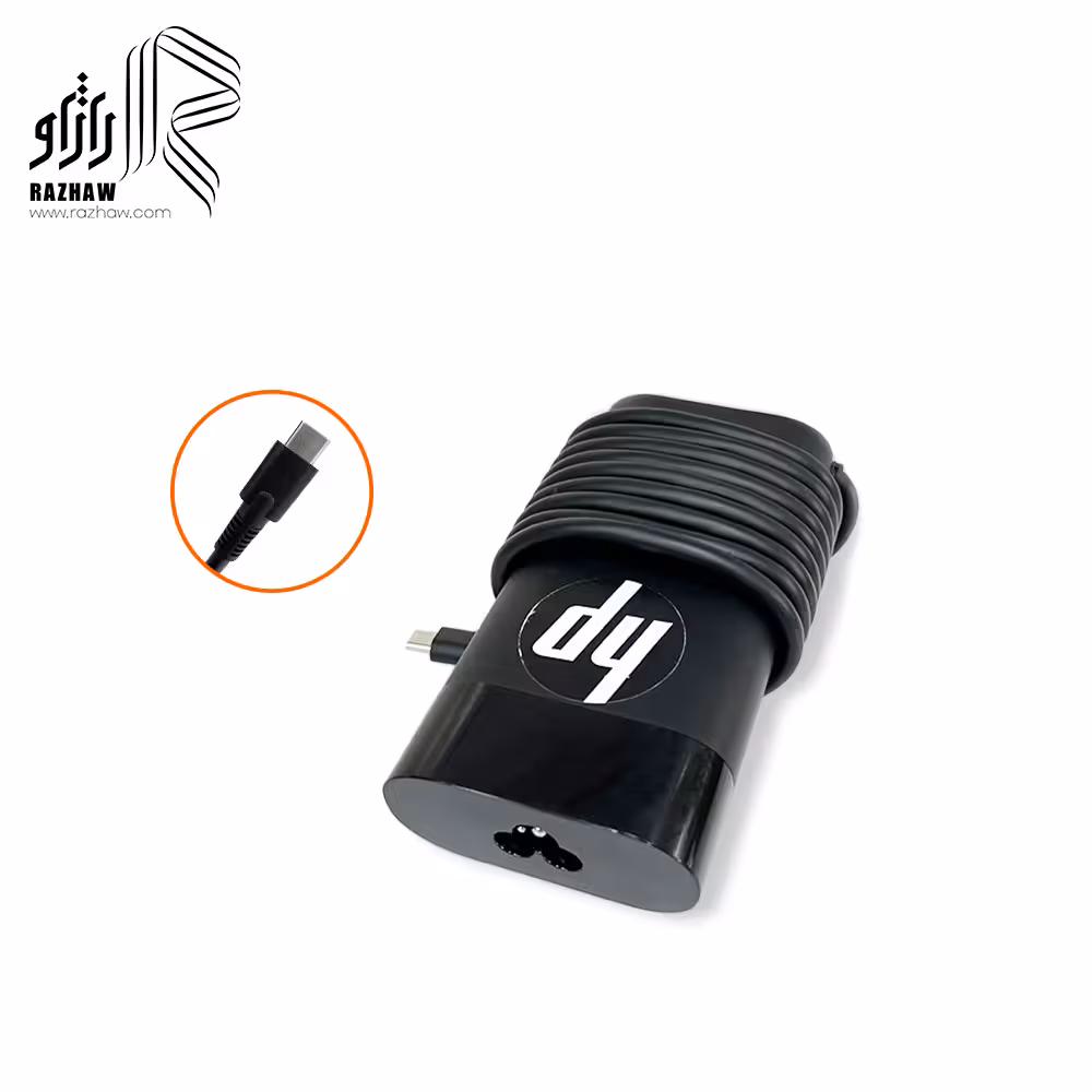 شارژر لپ تاپ اچ پی 20 ولت 4.5 آمپر 90 وات مدل LA90NM170 گلوسی type-c
