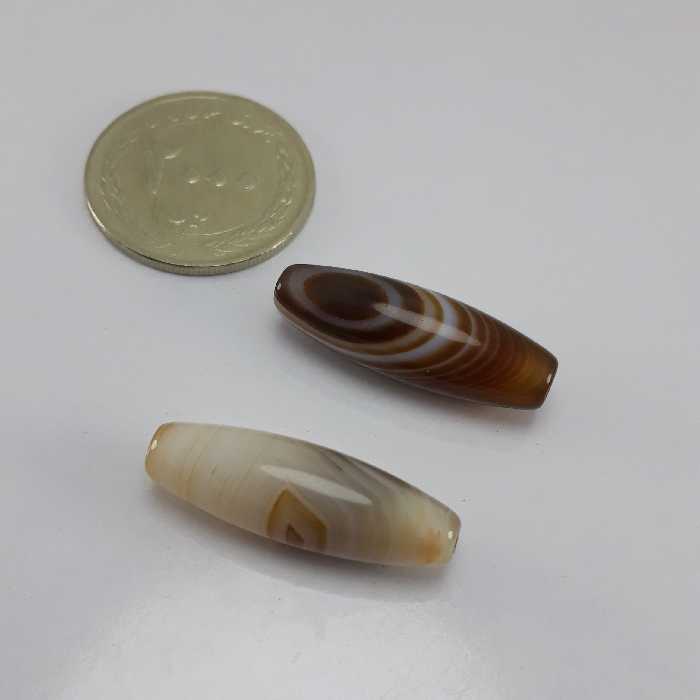 یک جفت مهره عقیق سلیمانی بکر و خاص 