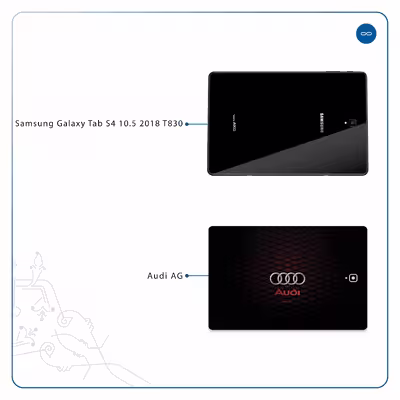برچسب پوششی ماهوت مدل Audi AG مناسب برای تبلت سامسونگ Galaxy Tab S4 10.5 2018 T830