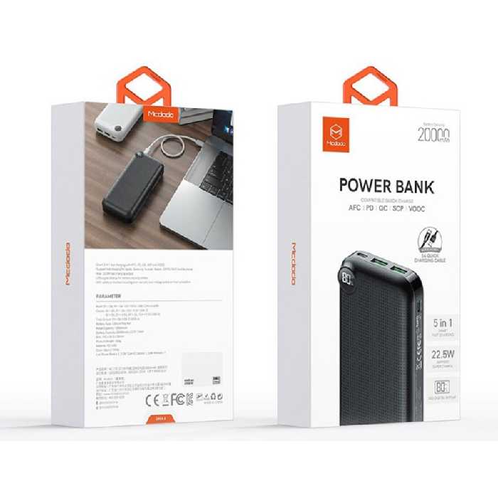 پاوربانک مک دودو مدل MC_716 ظرفیت 20000 میلی آمپر ساعت