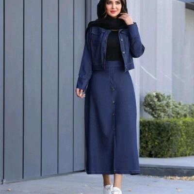 مانتو شلوار زنانه مدل نام : کت دامن جین