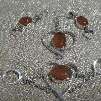 نیم ست قلب نقره