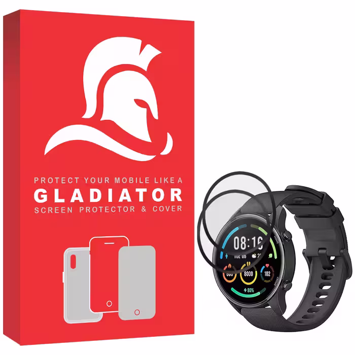 محافظ صفحه نمایش گلادیاتور مدل GWP2000 مناسب برای ساعت هوشمند شیائومی Mi Watch Color Sport بسته دو عددی