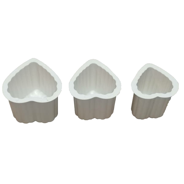 قالب شمع بی مدل قلب کد 09 مجموعه 3 عددی