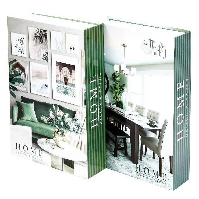 جعبه دکوری مدل کتاب دکوراتیو کد HOME DSGN 200 مجموعه دو عددی