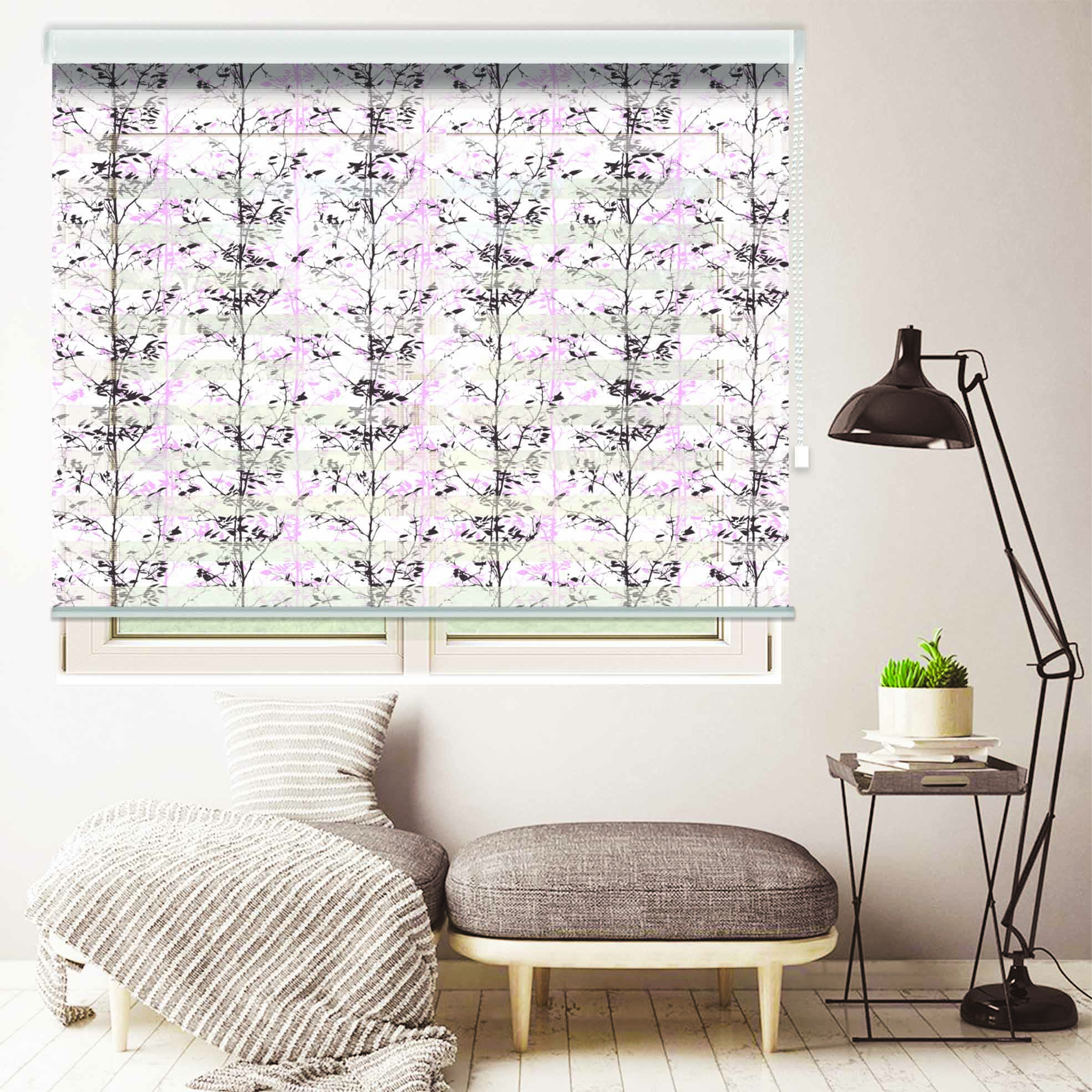 پرده زبرا مدل TO-11 سایز 150x150 سانتی متر