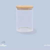 بانکه شیشه ای در چوبی مربع 13 سانت یونیک کد 1763