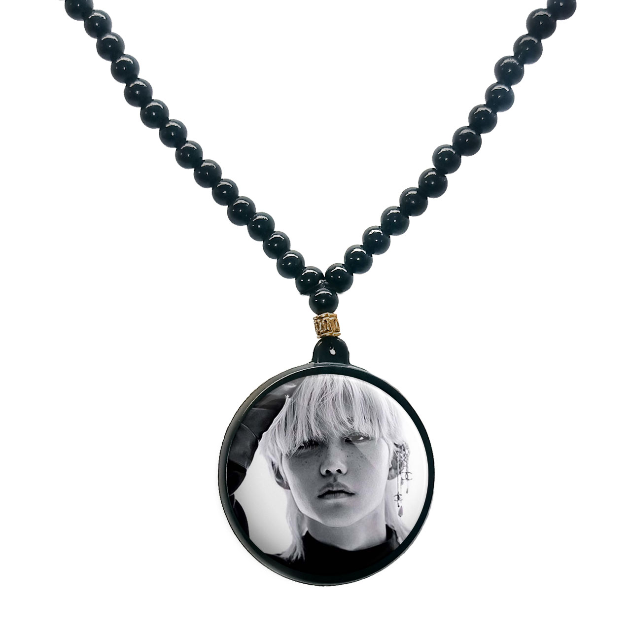 گردنبند پرمانه طرح straykids کد pmd.12248 مدل دو طرفه