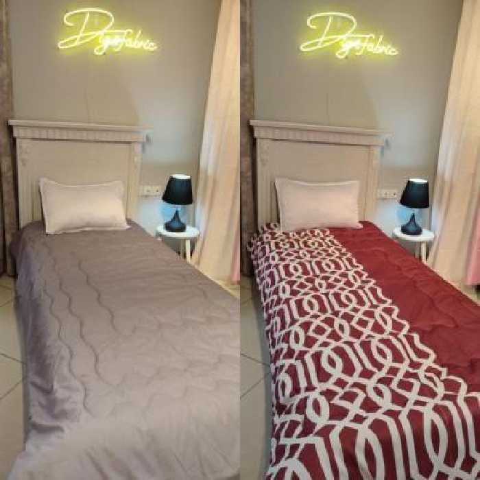 لحاف یک نفره طرح هندسی و طیف