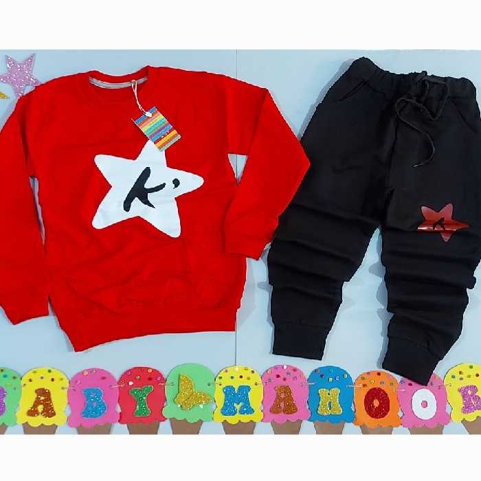 بلوز شلوار اسپرت طرح ستاره