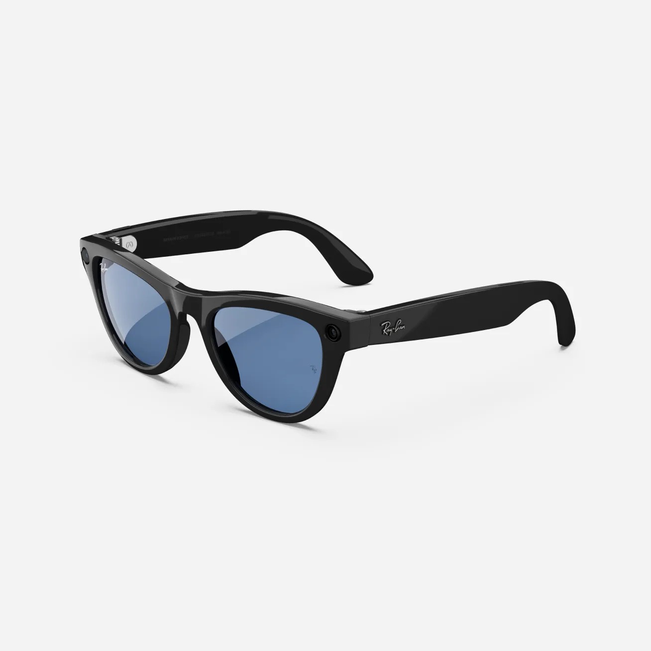 خرید عینک هوشمند ری بن متا RAY-BAN | META Skyler Shiny black – Clear/Cerulean Blue Transitions با بهترین قیمت