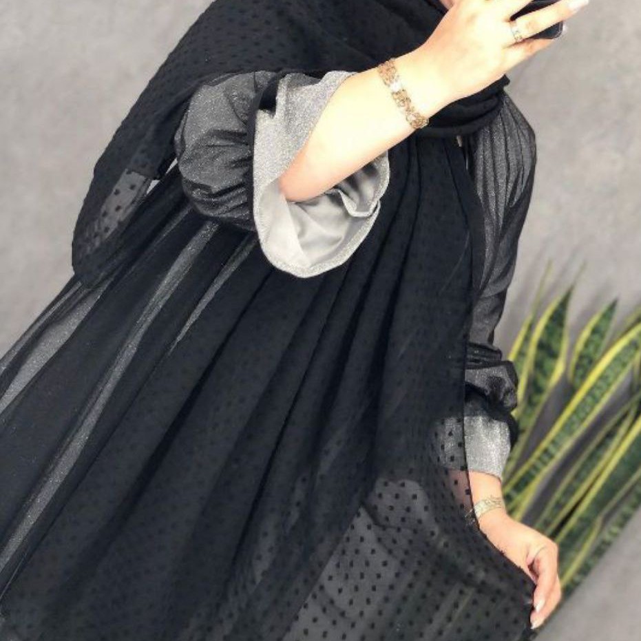 شال کرپ نخ مجلسی مشکی