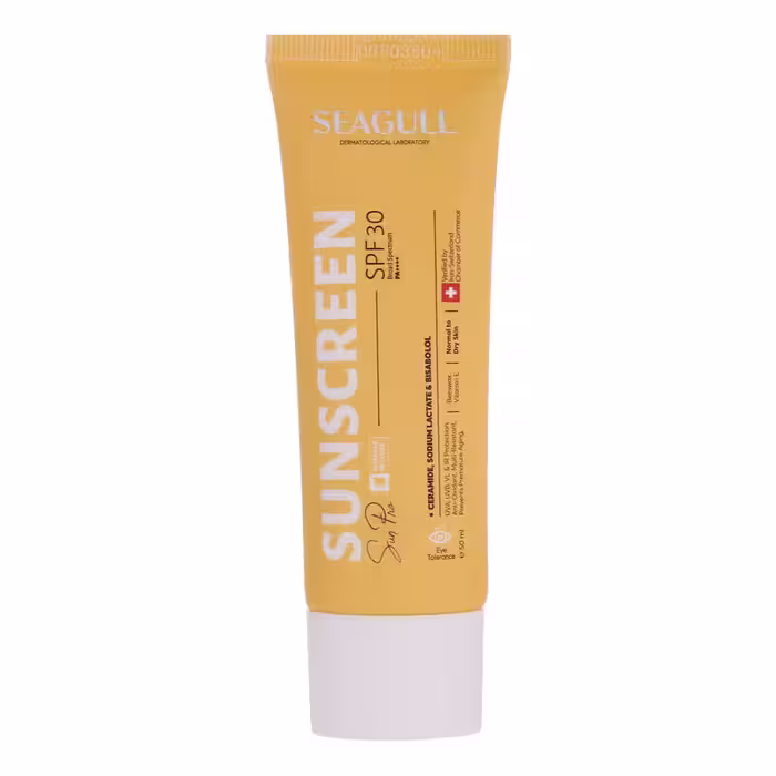 کرم ضد آفتاب مرطوب کننده SPF30 بی رنگ سی گل مناسب پوست های خشک و معمولی 50 میلی لیتر