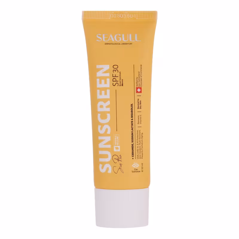 کرم ضد آفتاب مرطوب کننده SPF30 بی رنگ سی گل مناسب پوست های خشک و معمولی 50 میلی لیتر