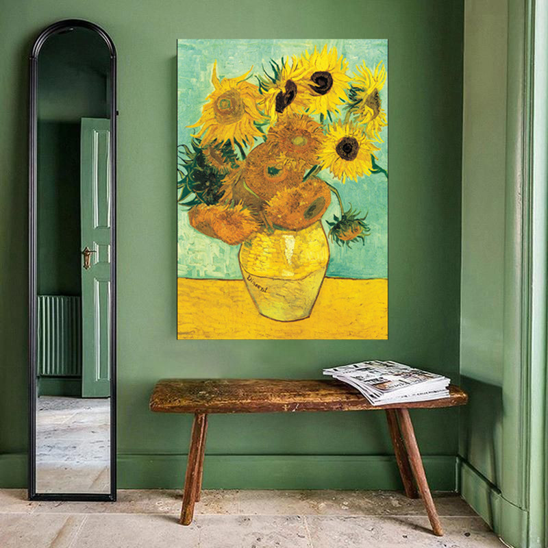 تابلو شاسی طرح گل های آفتابگردان آرل کد 718 | دنیای قاب