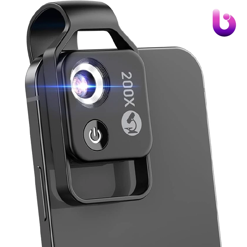 لنز میکروسکوپی موبایل گرین لاین Green Lion Smartphone Microscope 200x دارای زوم 200 برابری