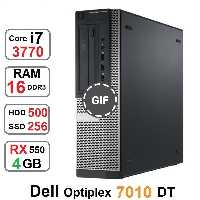 مینی کیس DELL OPTIPLEX 7010 DT Core i7 3770 رم 16 و RX 550